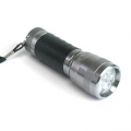 14 LED Metal Flashlight w/Rubber Grip