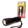 SE 9-LED Black Metal Flash Light w/Case